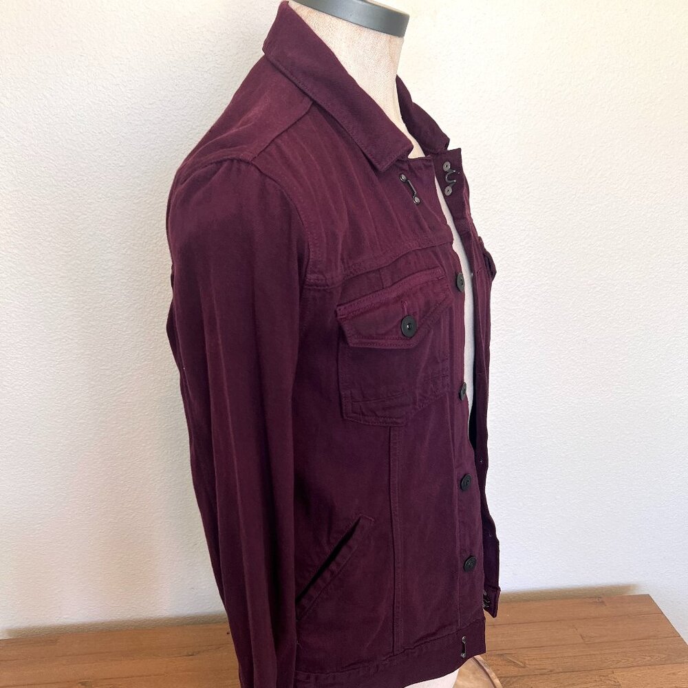 Paige Jacket - Scout Denim - Dark Burgundy - Trucker  - Size Small - Picture 4 of 13